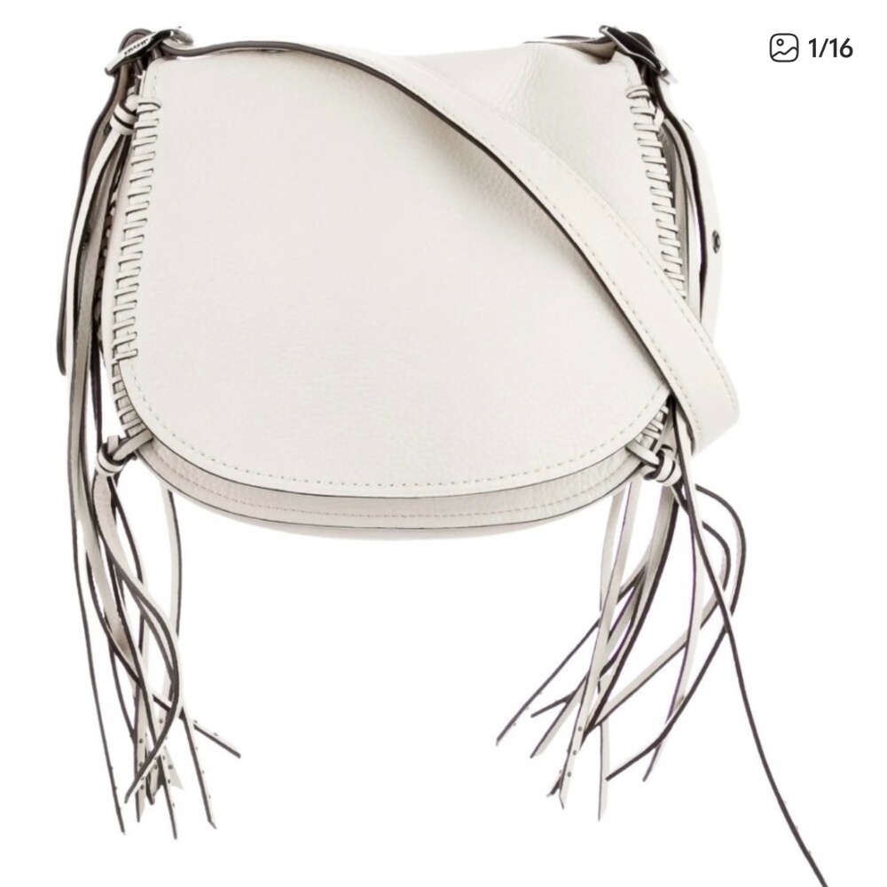 Coach 1941 Whiplash Saddle Bag in Pebble White Leather